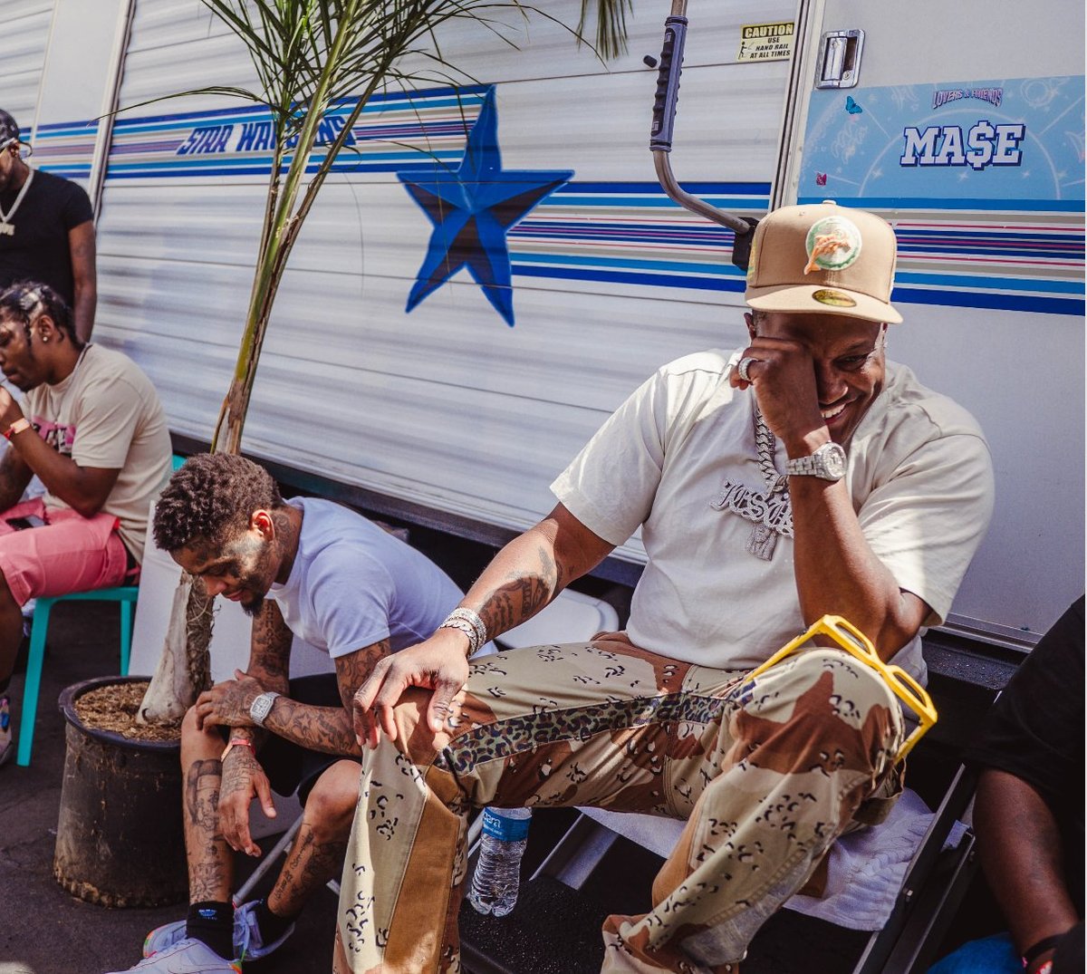 Ma$e backstage at Lovers & Friends tour
